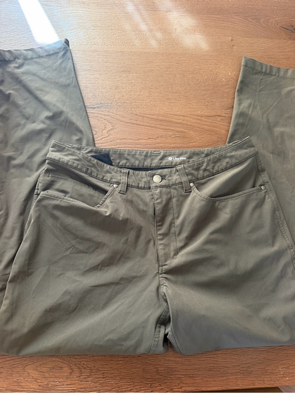 Lululemon ABC Classic-Fit 5 Pocket Pant Warpstreme Sassy Sage 32x32 EUC